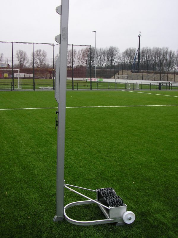Badmintonpalen verrolbaar