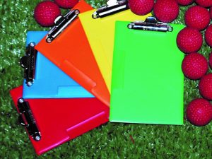 Schrijfkaarthouder, zacht materiaal, diverse kleuren