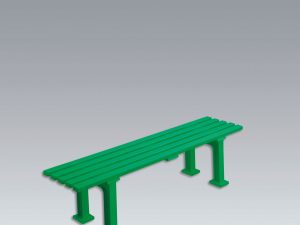 Zitbank kunststof 1,50 meter breed, kleur groen