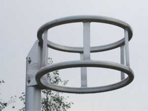 Anti-vandalisme korfbalpaal incl. mand, geanodiseerd, 3,5 meter
