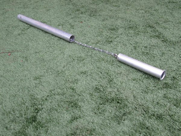 Grondkoker, aluminium t.b.v. hoekpaal met zand en vuilopslag - Afbeelding 2