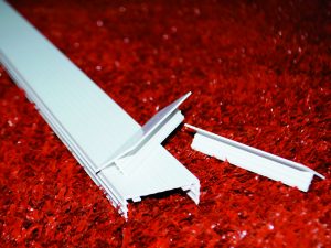 U-profiel, kleur wit, 5 cm, los 144cm