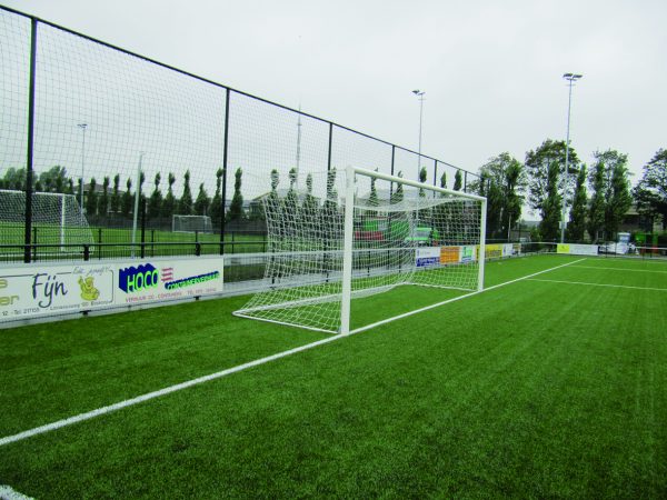 Doel vrije netophanging (kooi-model) ovaal, wit gecoat met ingefreesde nethaken - Afbeelding 2